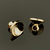 Brass Bead Cap Pendant Bails X-KK-E446-02-1