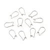 316 Surgical Stainless Steel Hoop Earrings Findings Kidney Ear Wires X-STAS-E009-6-4