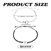 2Pcs 2 Colors Adjustable Nylon Cord Braided Bracelets for Couple BJEW-LP0003-18-2
