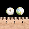 Floral Printed Porcelain Beads PORC-Q199-10mm-10-3
