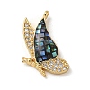 Brass Micro Pave Cubic Zirconia Pendants KK-U046-19G-1