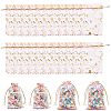 80Pcs 2 Styles Heart Printed Organza Bags OP-BBC0001-04C-1