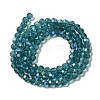 Electroplate Transparent Glass Beads Strands EGLA-A035-T4mm-L12-2