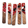 Transparent Resin & Walnut Wood Big Pendants RESI-TAC0017-70-A06-1