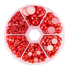 1Box ABS Plastic Imitation Pearl Dome Cabochons SACR-PH0001-09-1