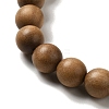 8.5mm Round Sandalwood and Synthetic Shoushan Stone Beaded Stretch Bracelets BJEW-B080-08B-3