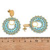 304 Stainless Steel with Glass Seed Beads Stud Earrings EJEW-MZ00761-7