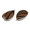 Natural Tiger Eye Pendants G-N326-108A-3