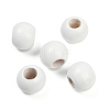 Spray Painted Wood European Beads WOOD-F017-05C-1