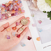 DICOSMETIC 100Pcs Frosted Two Tone Spray Painted Transparent Acrylic Pendants FIND-DC0002-10-3
