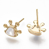 Brass Earring Findings KK-S356-048G-NF-2