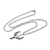 201 Stainless Steel Black Enamel Moon Goddess Pendant Necklaces LS-NJEW-H065-10P-2