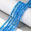 Dyed Natural Malaysia Jade Rondelle Beads Strands G-E316-2x4mm-58-5