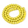 Electroplate Opaque Glass Beads Strands GLAA-T032-P6mm-AB16-2