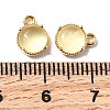 Flat Round Brass Charms KK-D024-03E-G-3