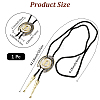 Cowboy Western Alloy Horseshoes & Letter Pendant Bolo Tie Necklaces NJEW-WH20014-02D-2