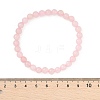 Natural Rose Quartz Beaded Stretch Bracelets BJEW-D446-B-11-8
