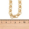 8MM 304 Stainless Steel Textured Ring Link Chain Necklaces NJEW-Z105-04G-01-5