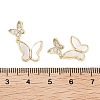 Brass Micro Pave Clear Cubic Zirconia Pendants KK-Z059-12G-3