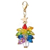 Christmas Tree with Star Glass Beads Pendant Decorations HJEW-JM02551-1