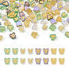 Cheriswelry 96Pcs 4 Colors Electroplate Transparent Handmade Lampwork Beads LAMP-CW0001-02-2