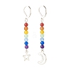 Natural Malaysia Jade with Alloy Moon and Star Long Dangle Leverback Earrings EJEW-JE04910-01-2