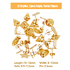 SUPERFINDINGS 24Pcs 12 Style 304 Stainless Steel Stud Earring Findings STAS-FH0001-76-2