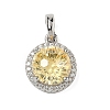 925 Sterling Silver Pave Cubic Zirconia Pendants STER-B009-01B-02-1