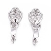 Anti-Tarnish Rhodium Plated 925 Sterling Silver Pendant Bails STER-L058-021P-1