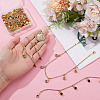 12Pcs 6 Colors Alloy Glass Rhinestone Shoe Chains HJEW-DR00105-3