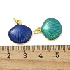 Brass Enamel Pendants KK-U044-15G-3