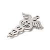 Anti-Tarnish 304 Stainless Steel Snake Pendants STAS-S150-02P-2