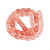 Transparent Crackle Glass Beads Strands GLAA-Q108-04A-10-2