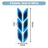SUPERFINDINGS 3 Sets 3 Colors Leaf Shape Resin Car Door Protector Anti-collision Strip Sticker STIC-FH0001-15B-2