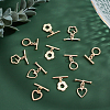 DICOSMETIC 24Pcs 6 Styles Rack Plating Brass Toggle Clasps KK-DC0001-45-5