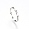 Non-Tarnish Adjustable 304 Stainless Steel Finger Ring Settings X-MAK-R012-10-1