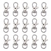 Platinum Plated Alloy Lobster Swivel Clasps For Key Ring LS-PALLOY-E385-15P-1