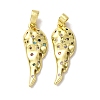 Brass Micro Pave Cubic Zirconia Pendants KK-F911-22G-1