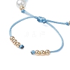 Adjustable Round Acrylic Braided Bead Bracelets BJEW-JB10644-02-4