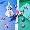8Pcs 8 Styles Cheer Theme PVC Plastic Beads FIND-TA0008-71-8