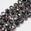 Electroplate Glass Beads Strands EGLA-Q083-8mm-D03-1
