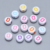 Craft Acrylic Horizontal Hole Letter Beads SACR-S201-11D-1