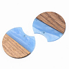 Opaque Resin & Walnut Wood Pendants RESI-S389-001A-C-3