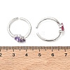Brass Micro Pave Cubic Zirconia Cuff Open Rings RJEW-Z145-03P-5