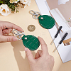 2 Sets Cowhide Pendant Keychains KEYC-CL0001-48-3