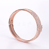 Brass Micro Pave Clear Cubic Zirconia Bangles for Women FS-WG2EB50-03-1
