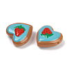 Handmade Heart Lampwork Beads Strands LAMP-P069-04A-01-4