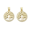 Brass Micro Pave Cubic Zirconia Pendants KK-D384-06G-03-1