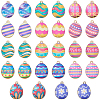 28Pcs 14 Colors Printed Alloy Pendants ENAM-BM0001-31-7