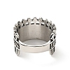 316 Stainless Steel Arrow Finger Ring RJEW-C030-03B-AS-3